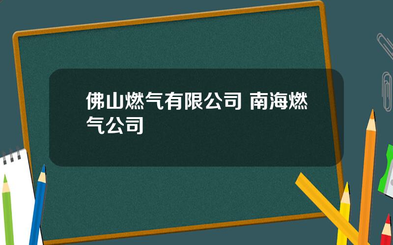 佛山燃气有限公司 南海燃气公司